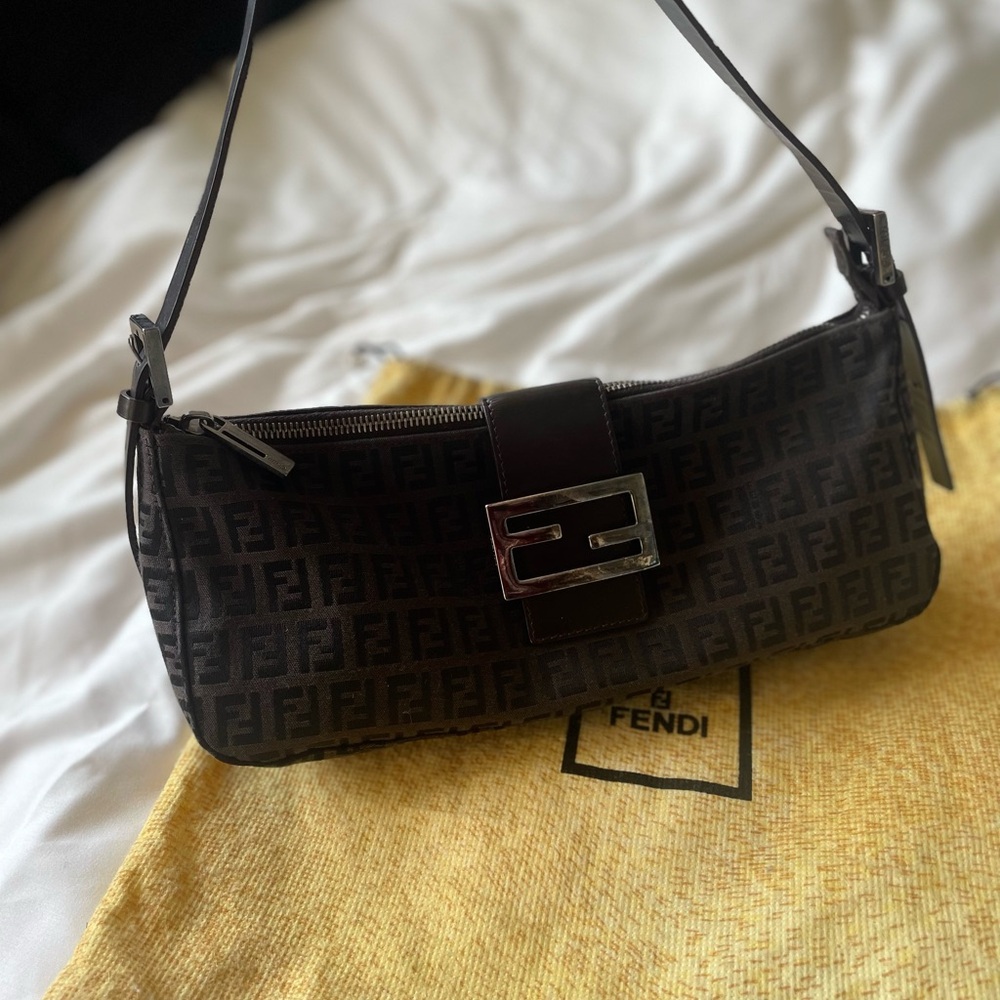 Fendi Zucca Vintage Shoulder Bag Pochette